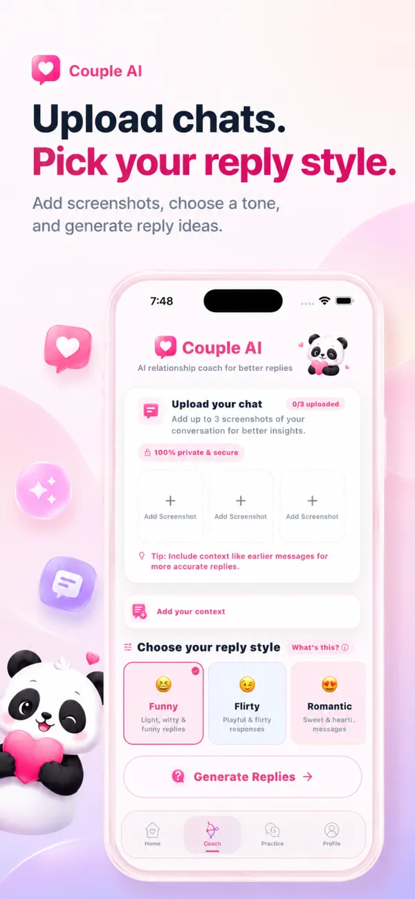 Couple AI - Chat Advisor screenshot 2 — mobile app interface built with Flutter