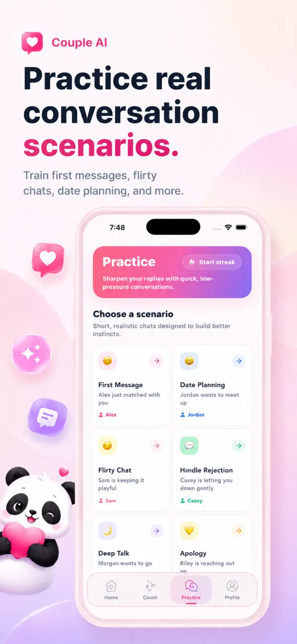 Couple AI - Chat Advisor screenshot 5 — mobile app interface built with Flutter