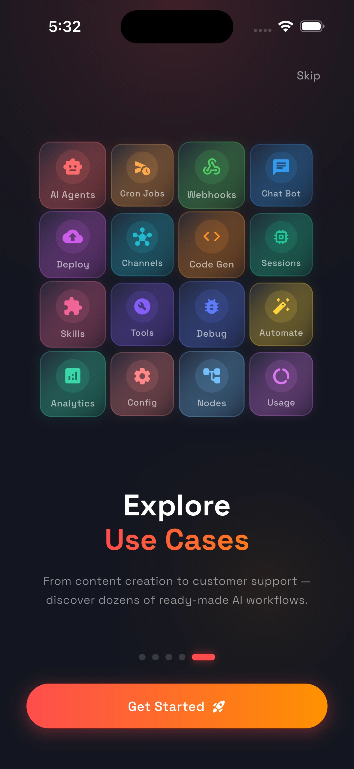 EasyBot — Personal AI Agents screenshot 5 — mobile app interface built with Flutter