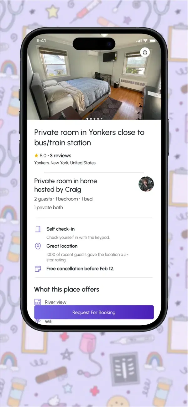 Hosting Healthcare screenshot 2 — mobile app interface built with Flutter