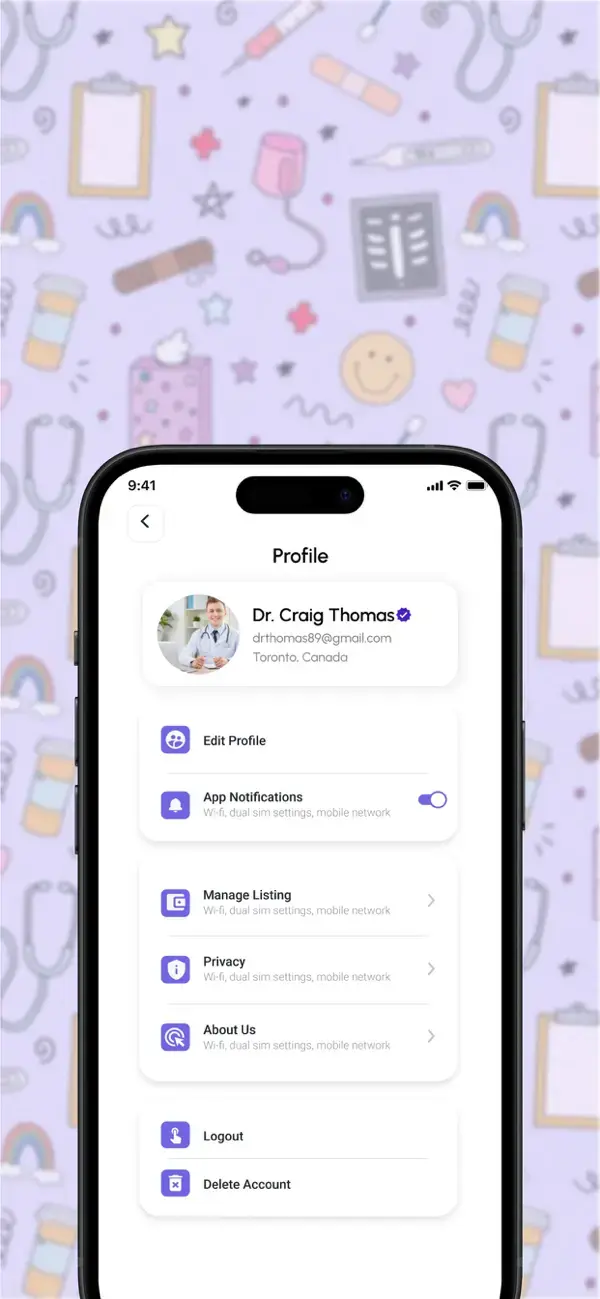 Hosting Healthcare screenshot 6 — mobile app interface built with Flutter
