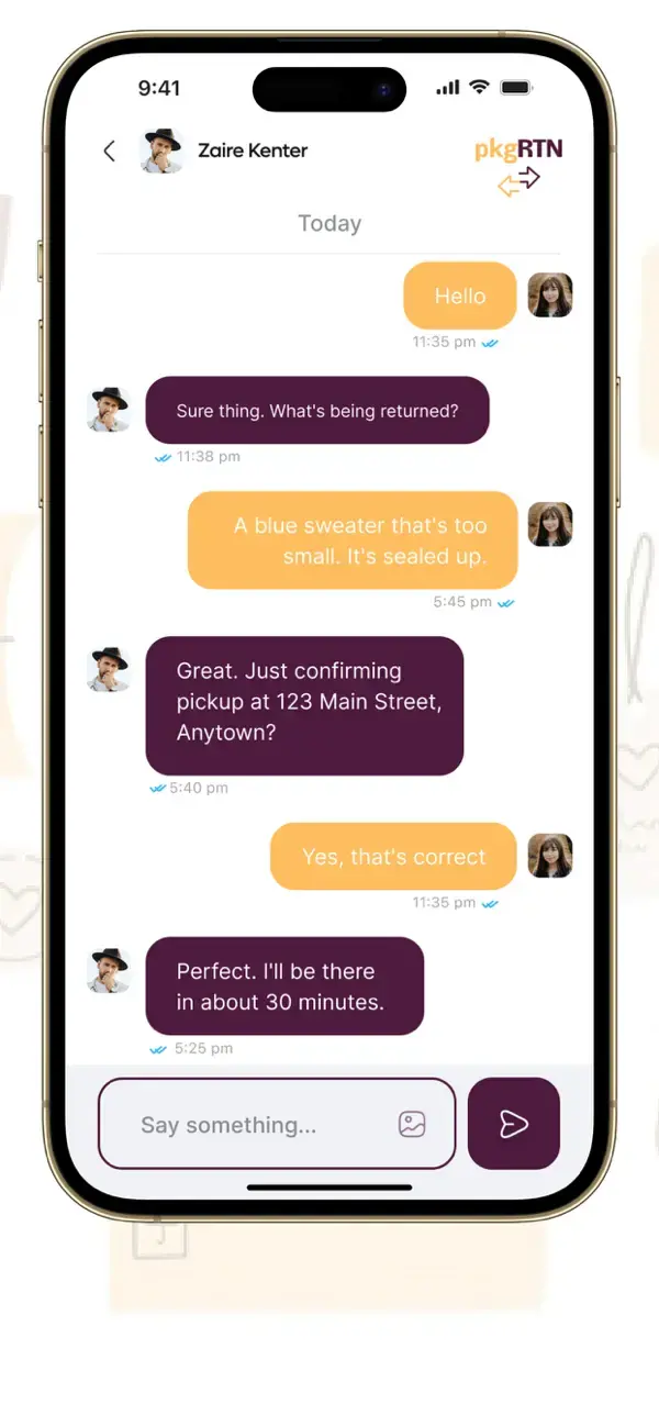 Package Return screenshot 4 — mobile app interface built with Flutter