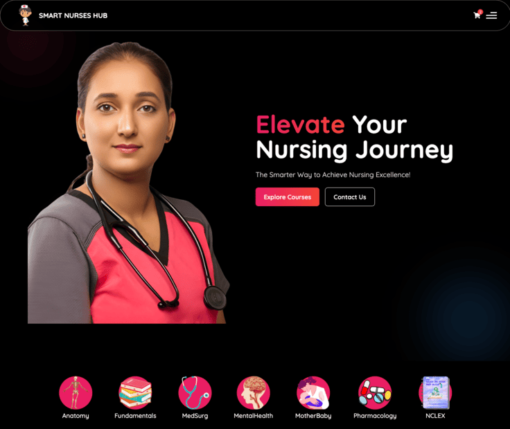 SmartNurses Hub Website - Flutter app screenshot