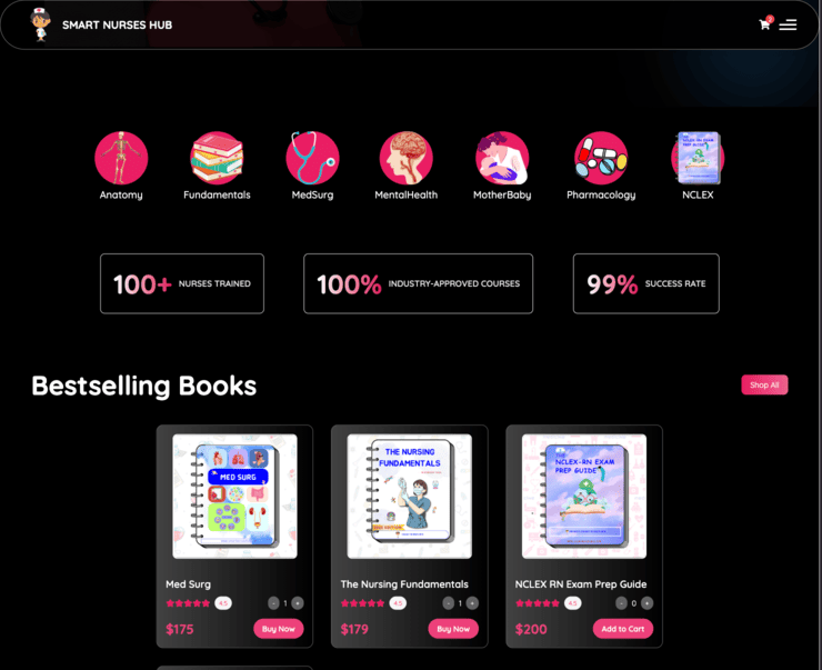 SmartNurses Hub Website screenshot 2