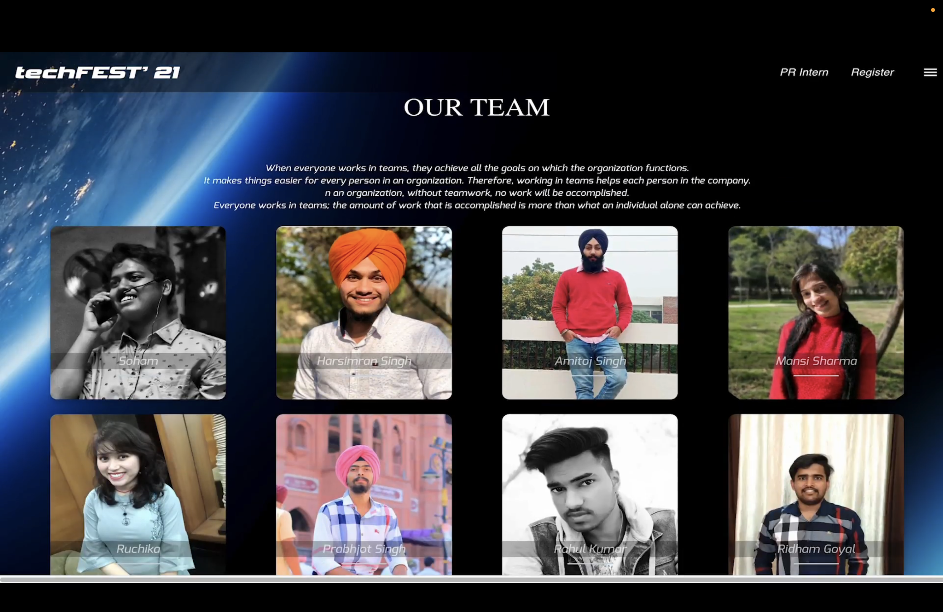 TechFest SLIET Website screenshot 2