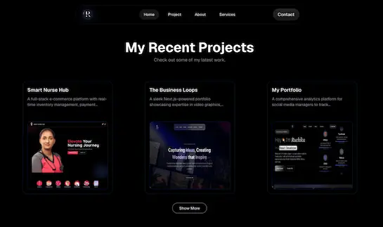 My Portfolio screenshot 2