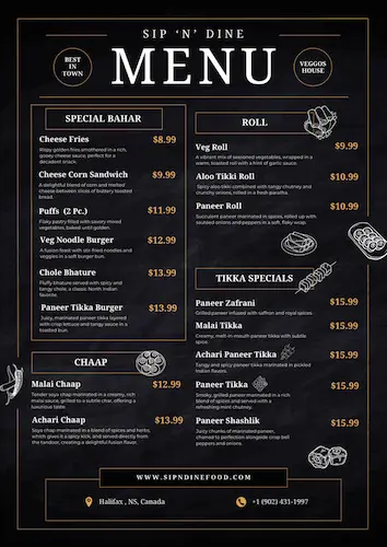 Menu page 3
