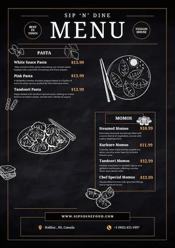 Menu page 4