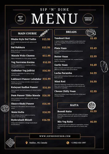 Menu page 5
